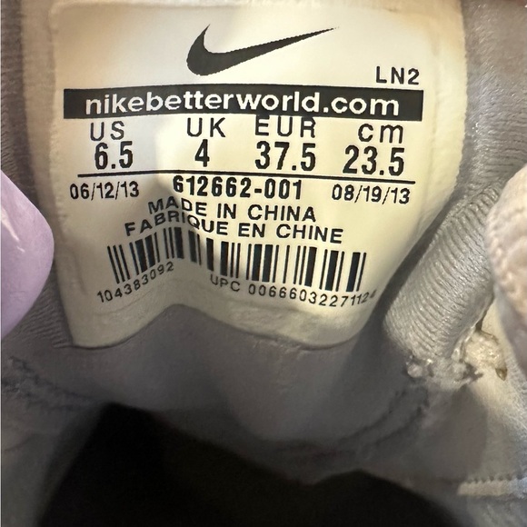 Nike Lunar Control Women’s Golf Shoes Size 6.5 | White & Gray | Spiked - Picture 3 of 9